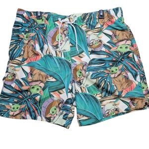 Star Wars The Mandalorian Grogu‎ Baby Yoda Swim Trunks Tropical L